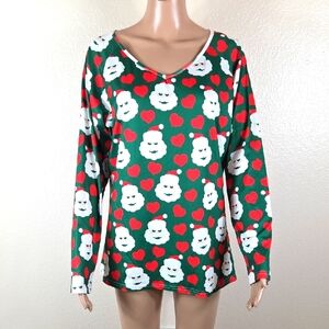 Aceshion Soft Christmas Santa Long Sleeve Tshirt